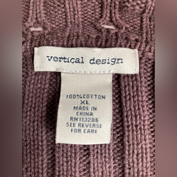 Vertical Design brown double zip knit jacket sweater rib knit construction ☆♡☆♥︎ - Picture 8 of 9